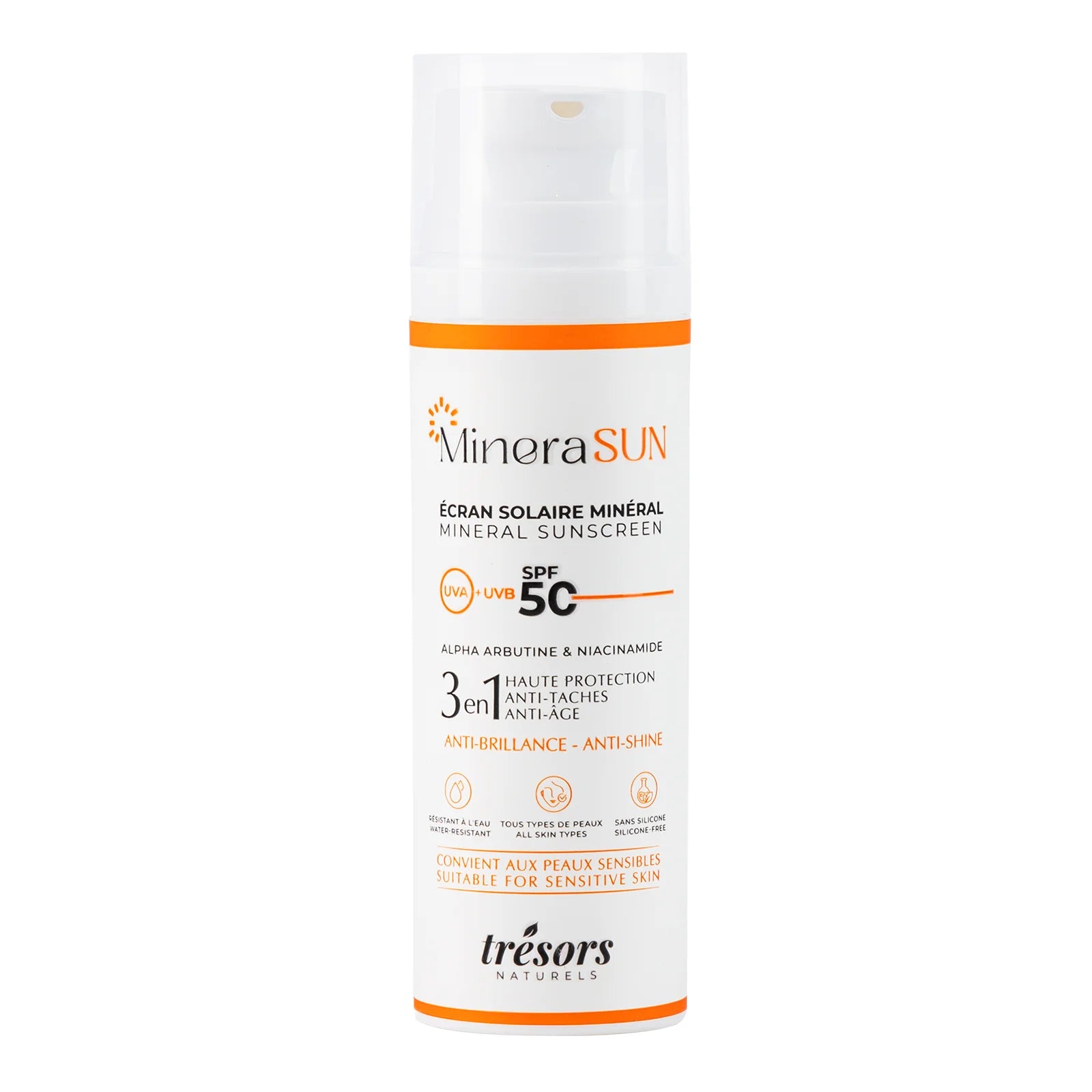 Écran solaire minéral MineraSUN SPF 50 teinté et invisible