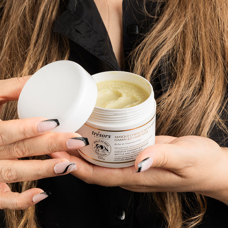 Masque cheveux secs et abîmés moelle de bœuf