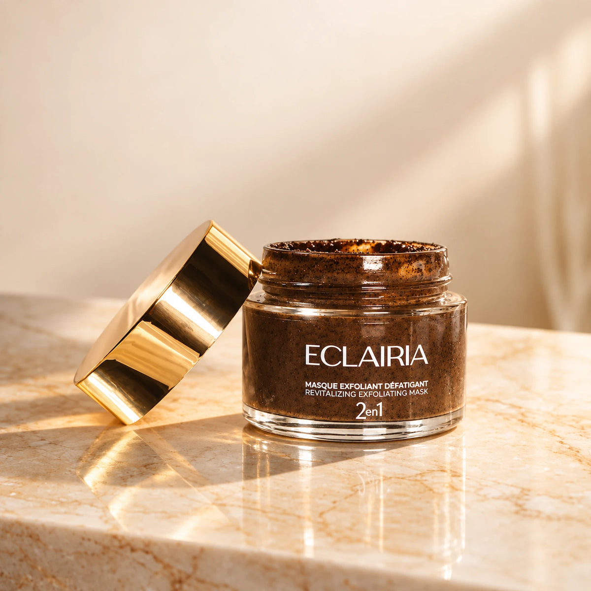 masque exfoliant défatigant ECLAIRIA  pour exfolier la peau 110ml trésors naturels face