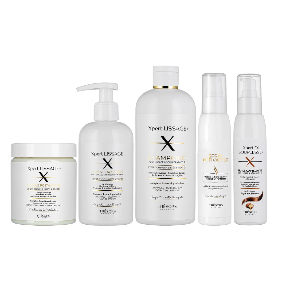 Pack complet gamme de lissage XPERT Trésors Naturels pour cheveux lisses et soyeux
