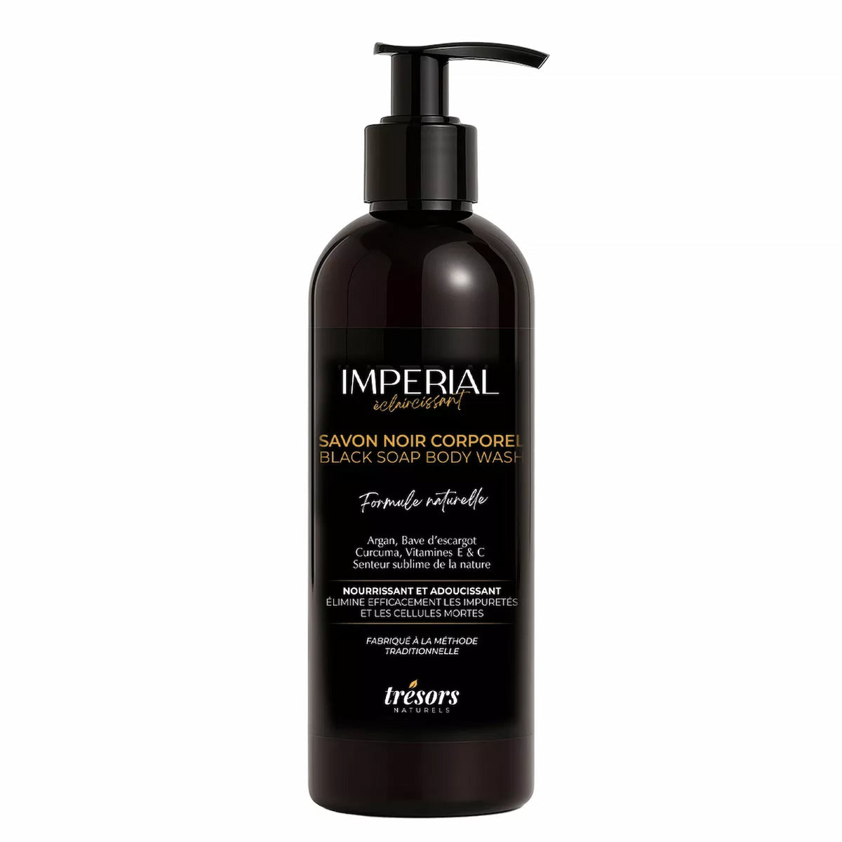 Savon noir Corporel IMPERIAL éclaircissant 220ml trésors naturels face