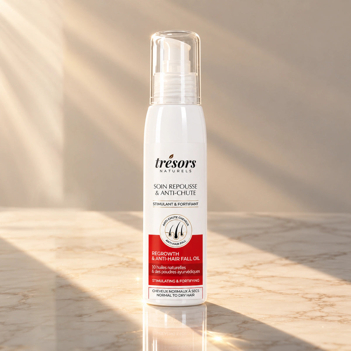 flacon trésors naturels de soin anti-chute fortifiant pour cheveux normaux à secs 110ml