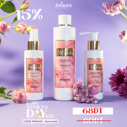 pack douche Sweet Bloom - Trésors Naturels Tunisie