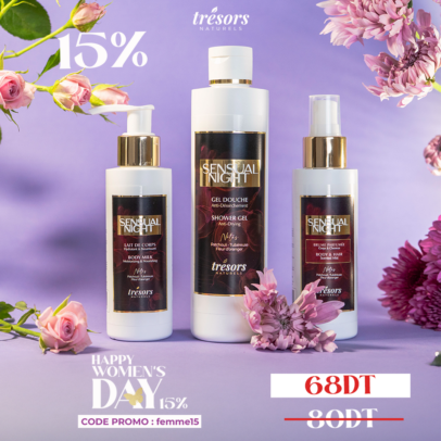 pack douche Sensual Night - Trésors Naturels Tunisie